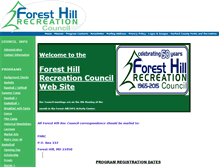 Tablet Screenshot of foresthillrec.com